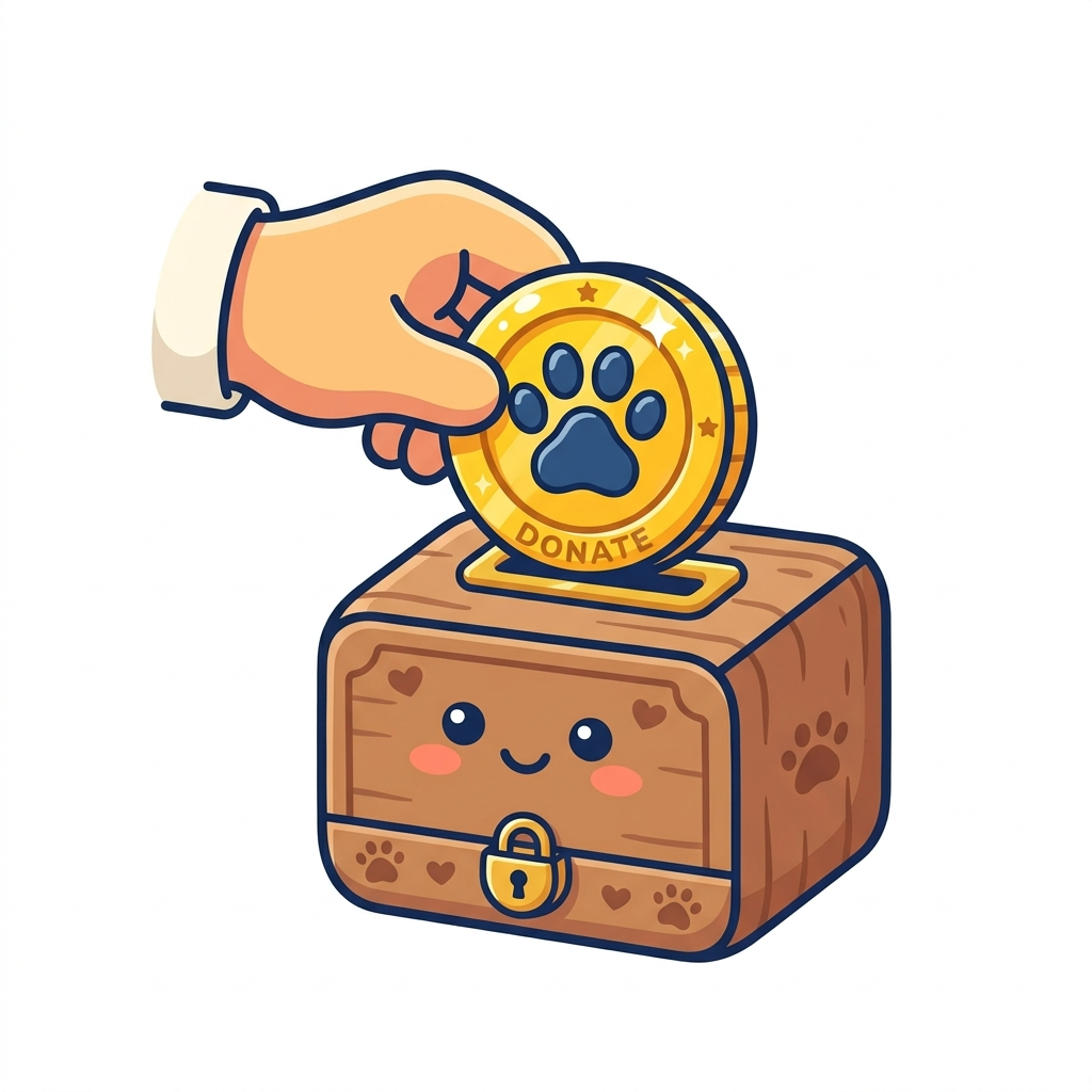 Support restocking icon showing coin into box